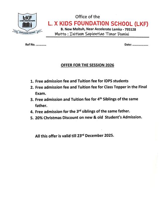 Admission Notice
